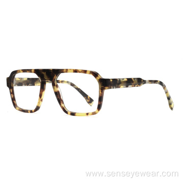 Oversized Square Unisex Acetate Frame Optical Glasses